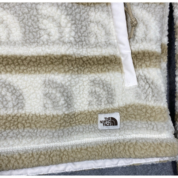 The North Face Sweater Womens Extra Small Ivory Tan Cragmont Fleece Lodge Ski - Picture 6 of 14
